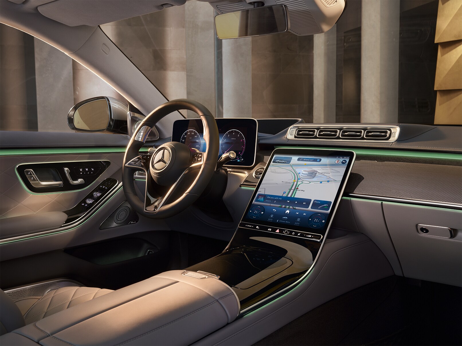 Clase S, vista lateral/estrella