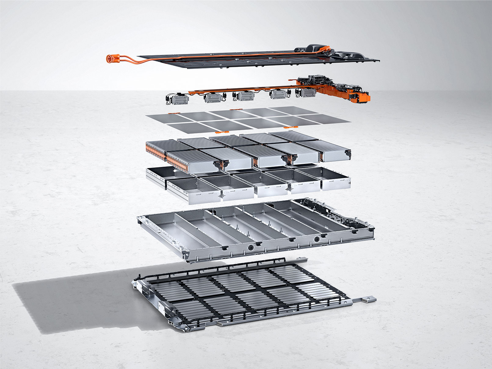 Batería de iones de litio de alto voltaje | Lead in Intelligence | Mercedes-Benz La batería de iones de litio de alto voltaje de Mercedes-Benz.