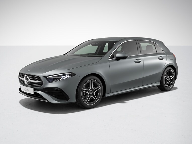 El exterior de la Clase A Hatchback de Mercedes-Benz con la línea de equipamiento AMG Line.