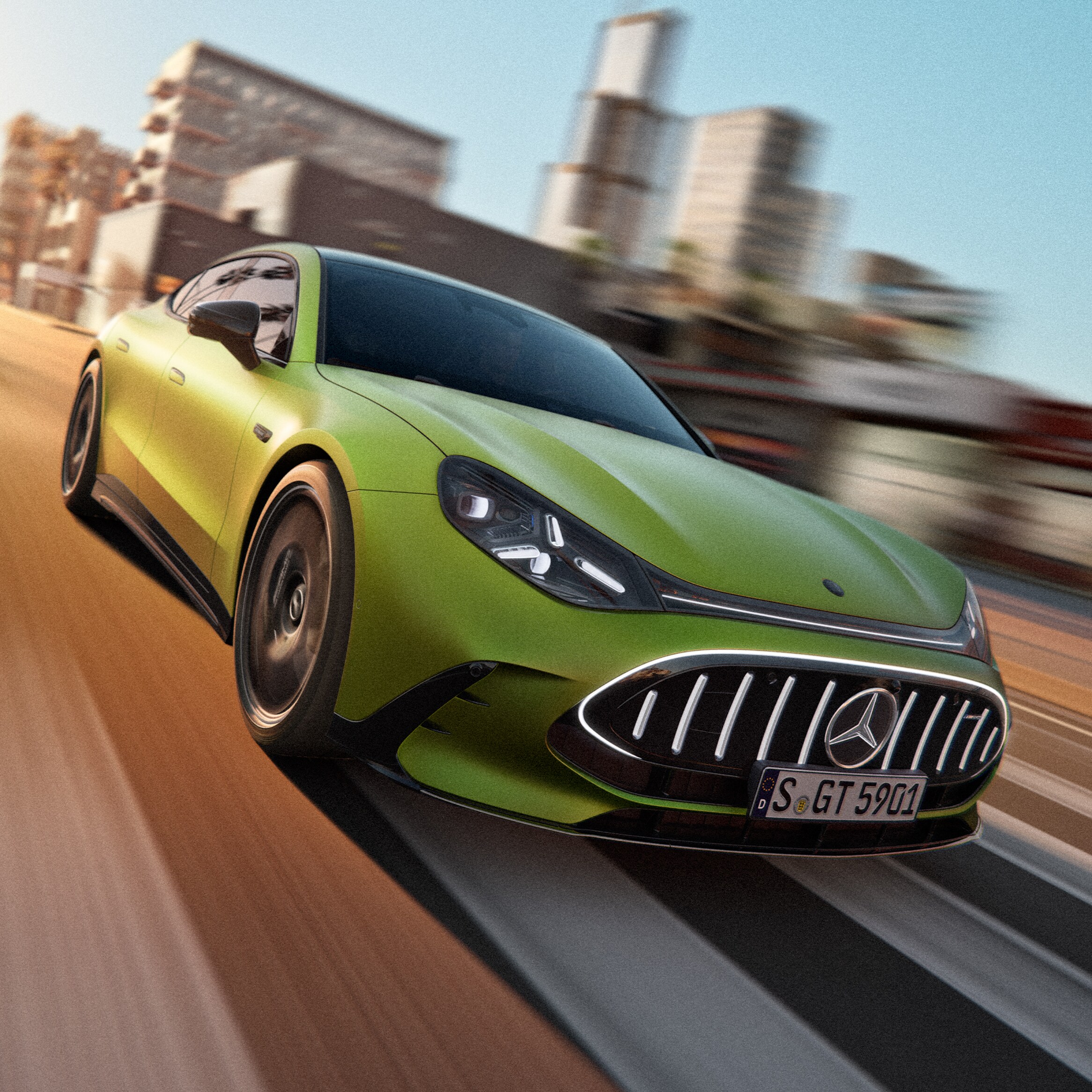 El exterior del nuevo GT Coupé de 4 puertas de Mercedes-AMG.