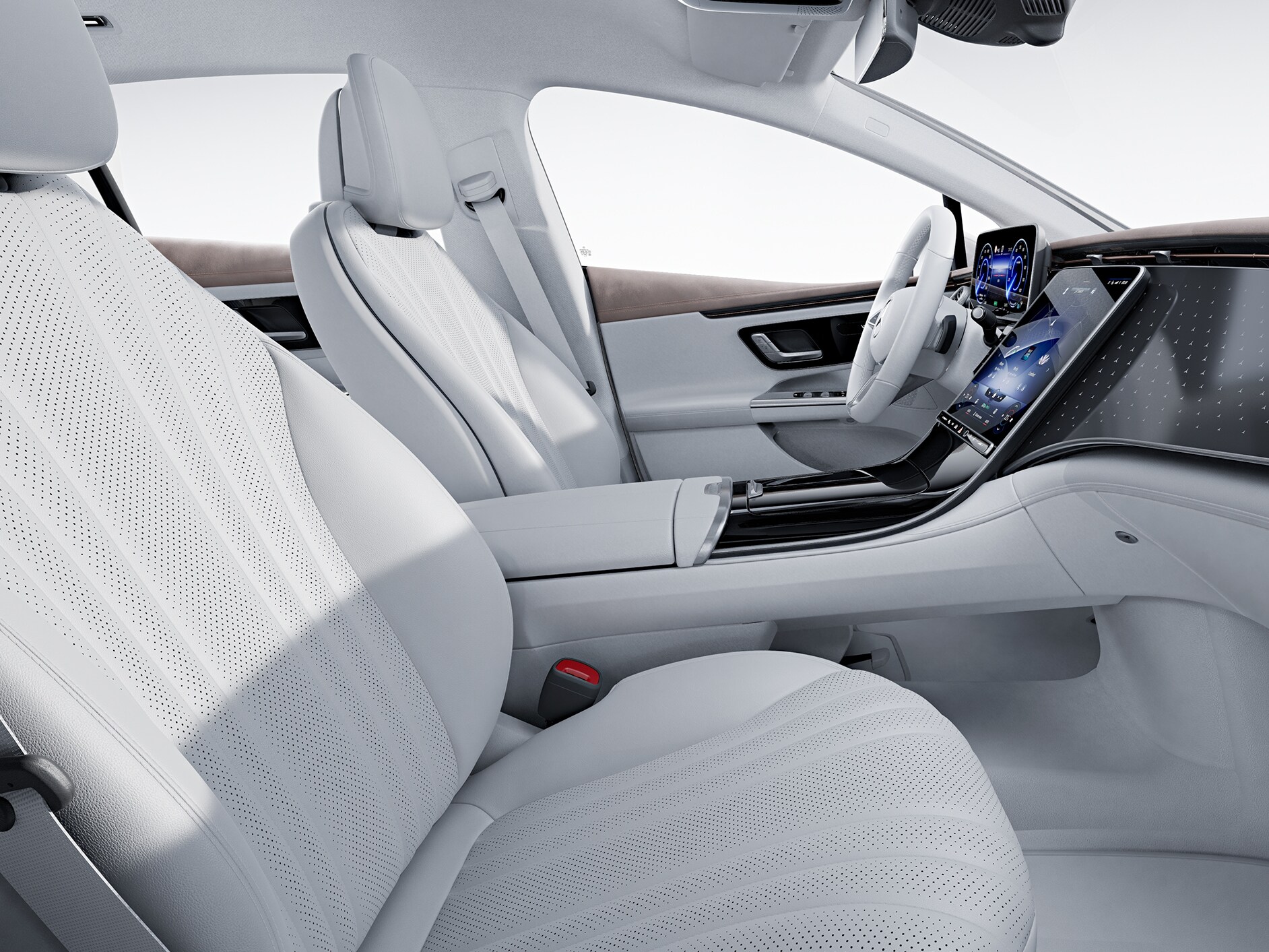 El habitáculo del EQE Sedán con paquete Advanced.