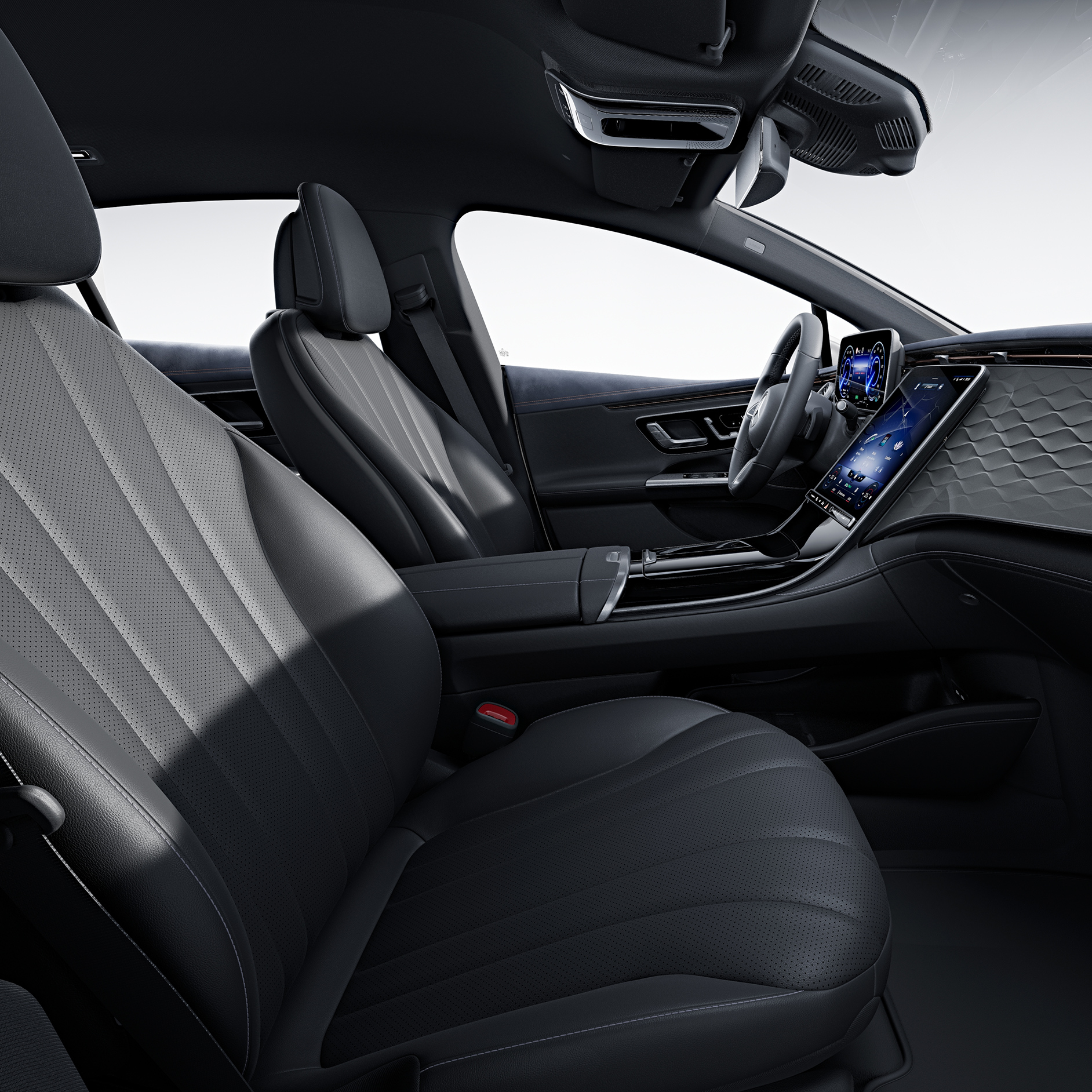 Paquete Advanced Plus | EQE Sedán | Mercedes-Benz El habitáculo del con el paquete Advanced Plus.