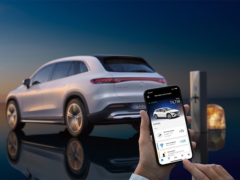 La ECO Coach App del EQS SUV.