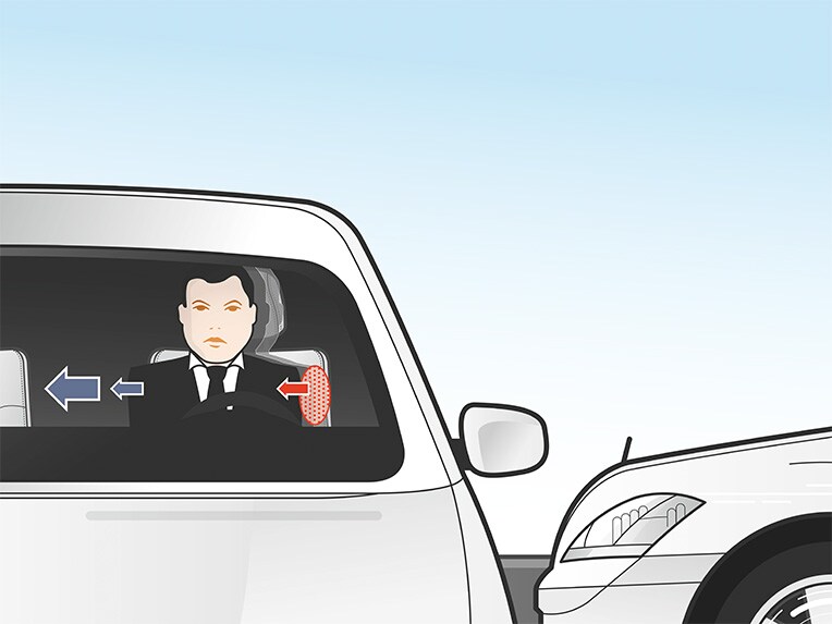 Una ilustración del equipo PRE-SAFE® Impulso lateral.