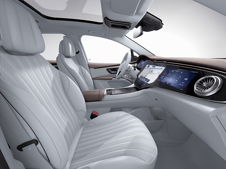 El interior del EQS SUV con la línea Electric Art Line.