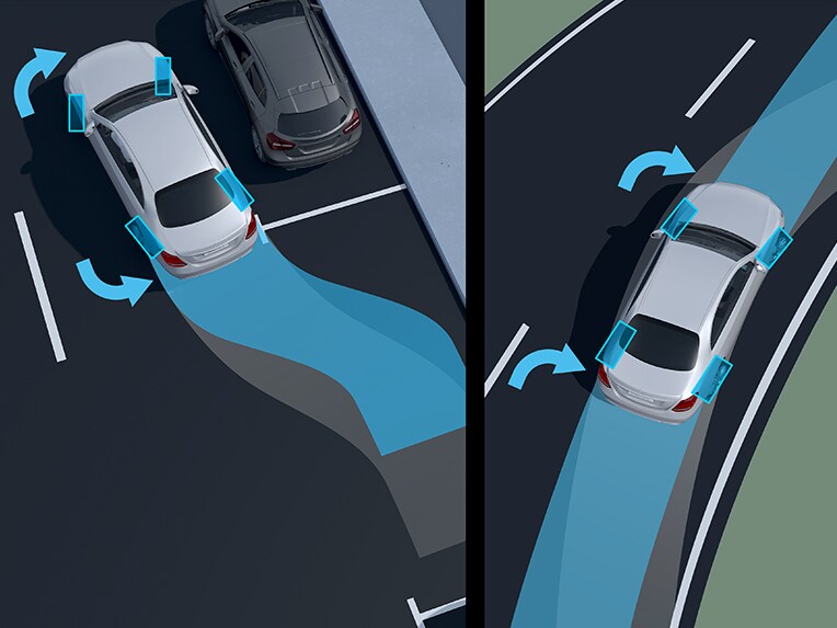 La dirección del eje trasero del EQS Sedán de Mercedes-Benz.