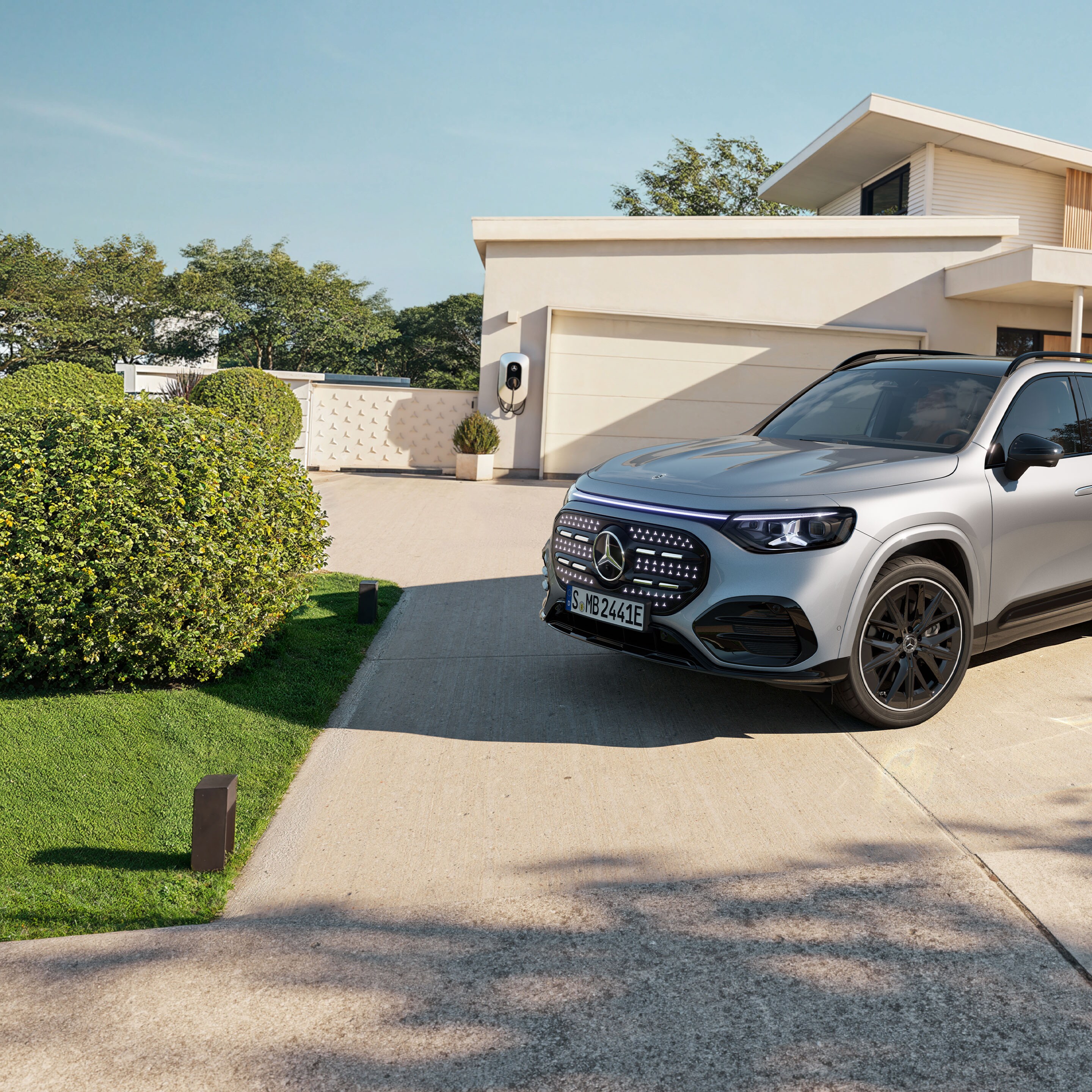 El exterior de la GLB eléctrica completamente nueva de Mercedes-Benz.