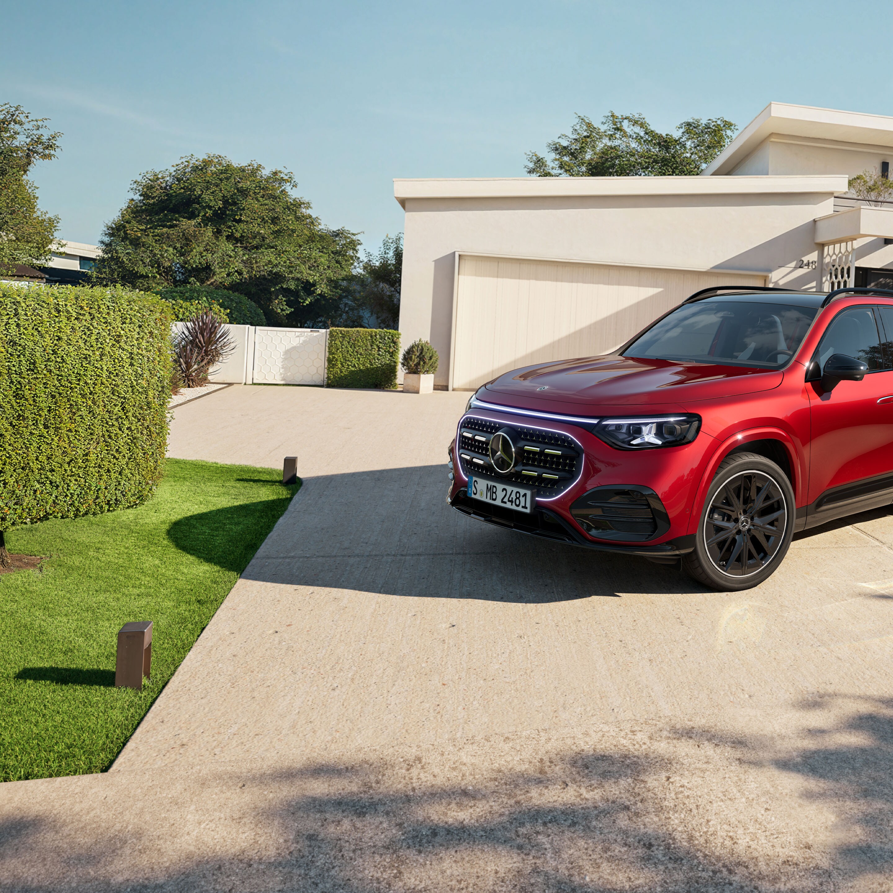 El exterior de la totalmente nueva GLB de Mercedes-Benz.