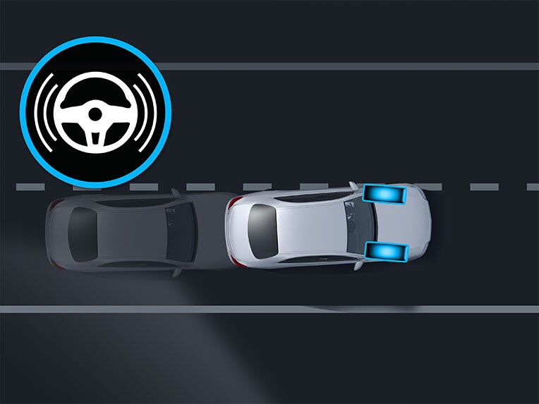 El funcionamiento del detector activo de cambio de carril en la nueva Mercedes-Benz GLC Coupé.