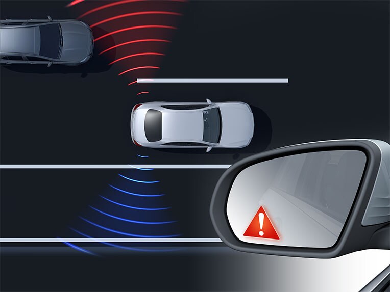El funcionamiento del control de punto ciego en la nueva Mercedes-Benz GLC Coupé.