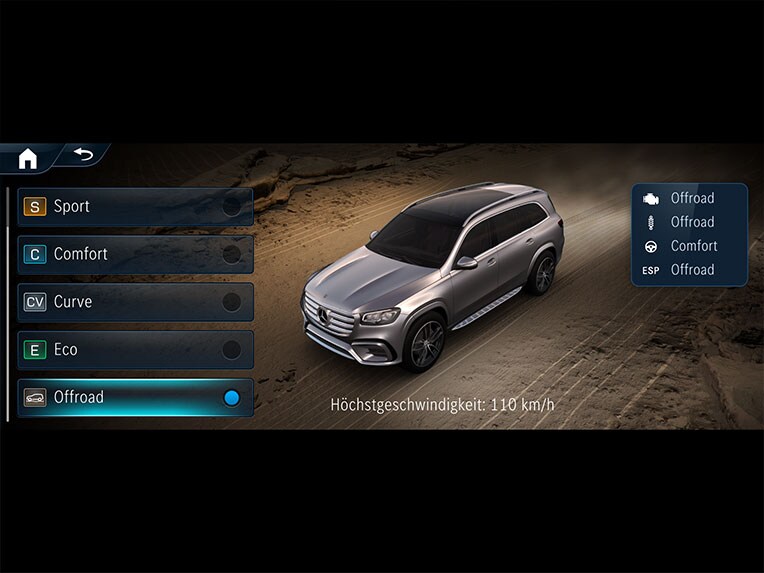 DYNAMIC SELECT en la nueva GLS de Mercedes-Benz.
