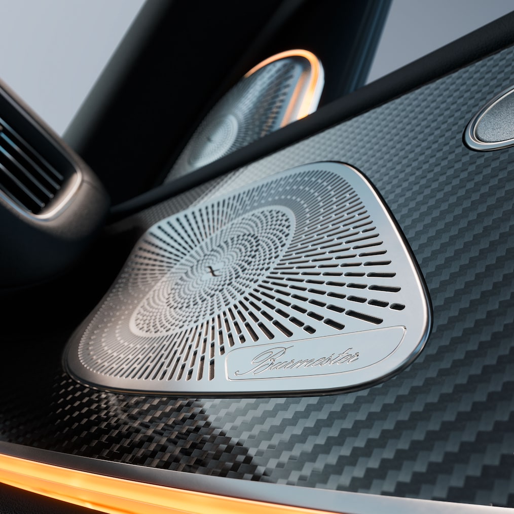 Los altavoces del sistema de sonido surround Burmester® en el Mercedes-Benz GLS.