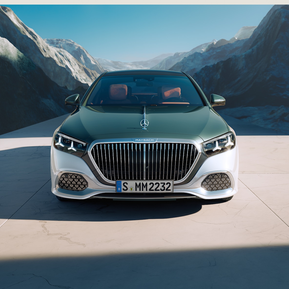 El nuevo Mercedes-Maybach Clase S con parrilla iluminada.