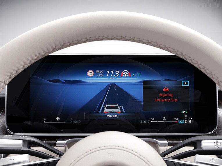 Visualizador 3D para el conductor en la Clase S Mercedes-Maybach.