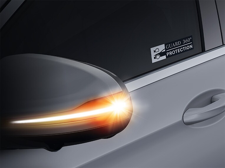 Ilustración de la función de protección del vehículo GUARD 360° de la Clase S Mercedes-Maybach.