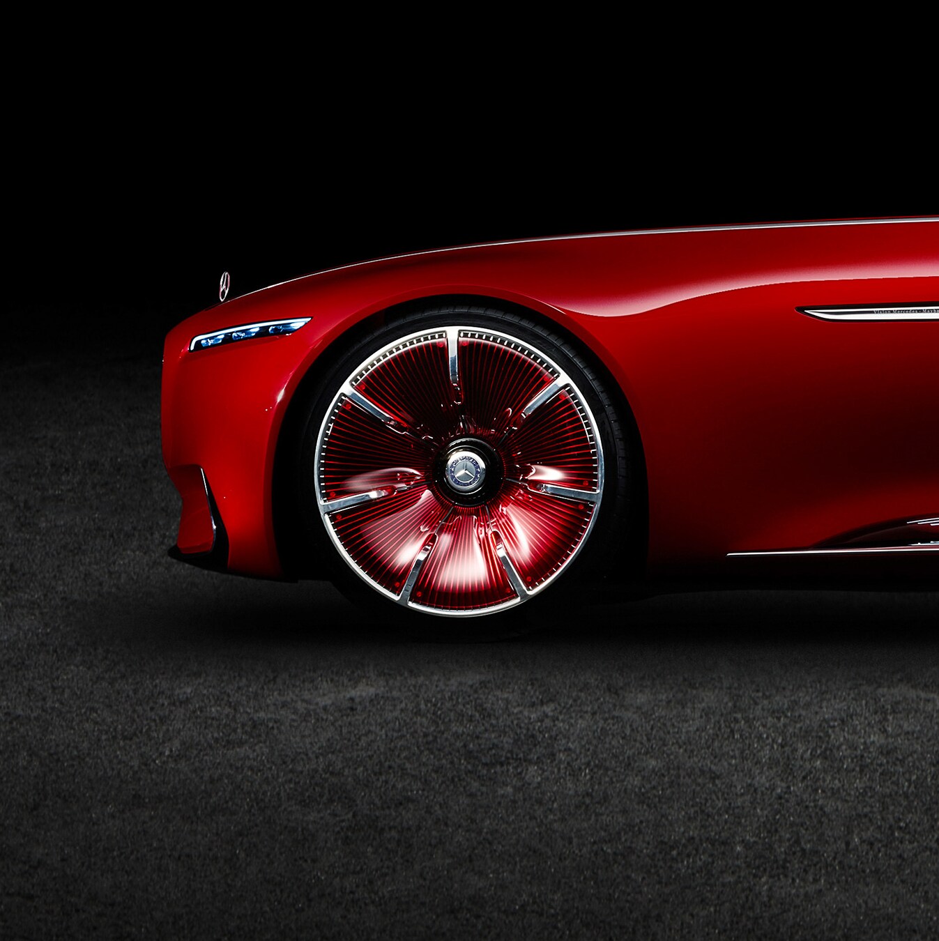 Vista lateral del Vision Mercedes-Maybach 6