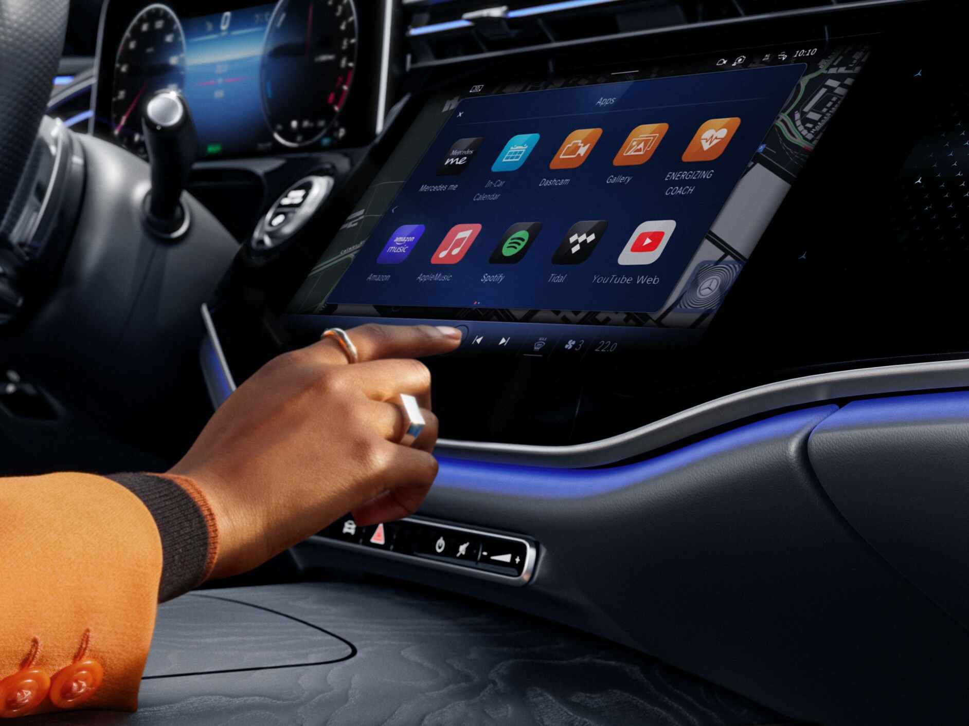 El interior de la Clase E Berlina de Mercedes-Benz.