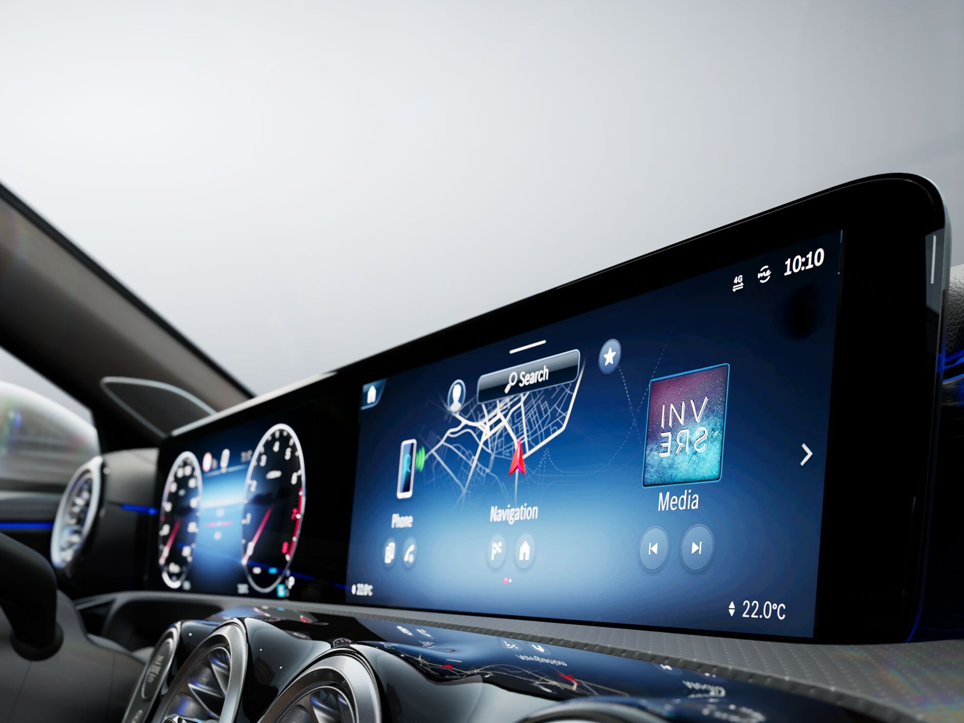 El interior de un vehículo Mercedes-Benz.