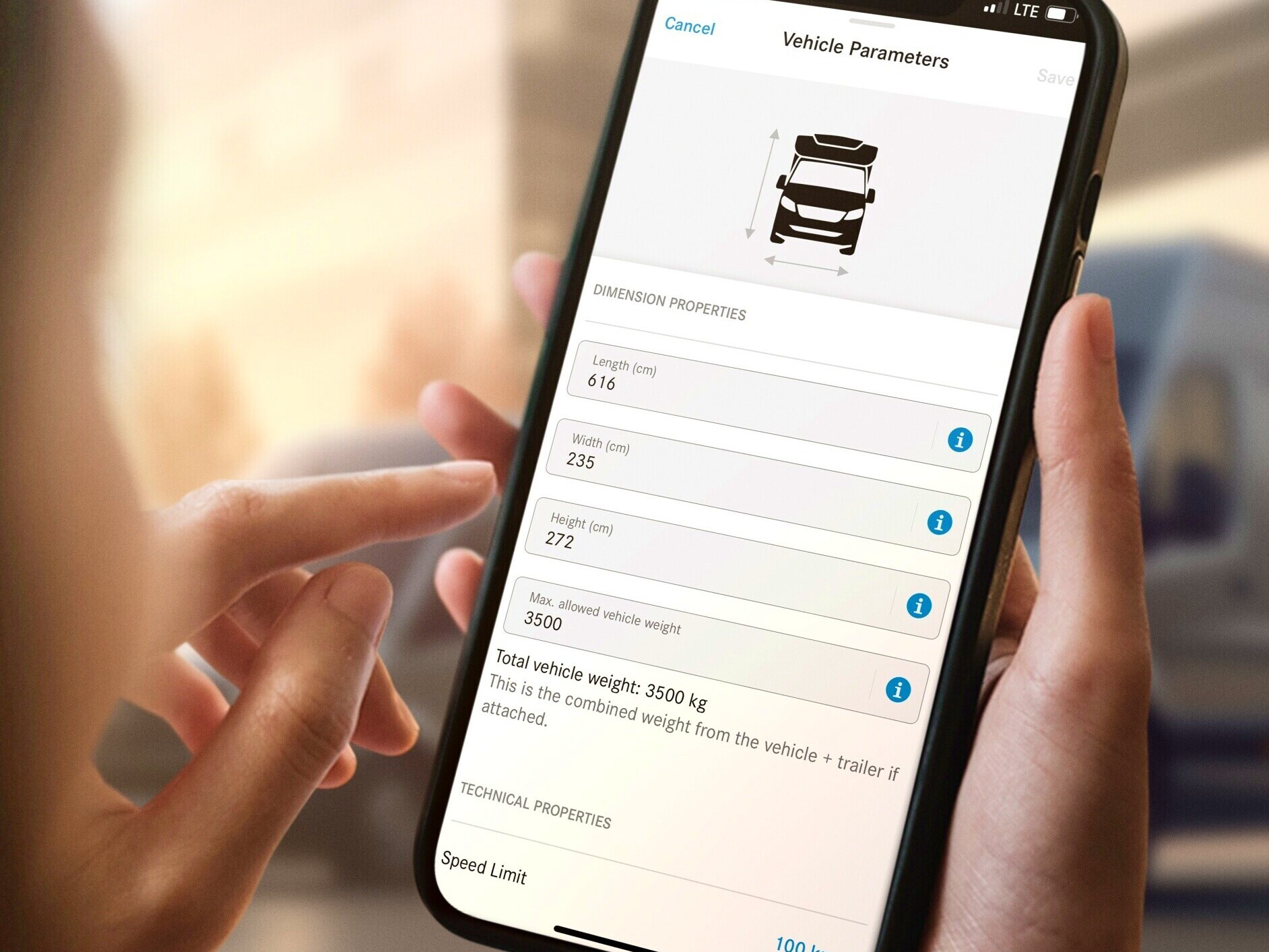 Extras digitales para una van Mercedes-Benz.