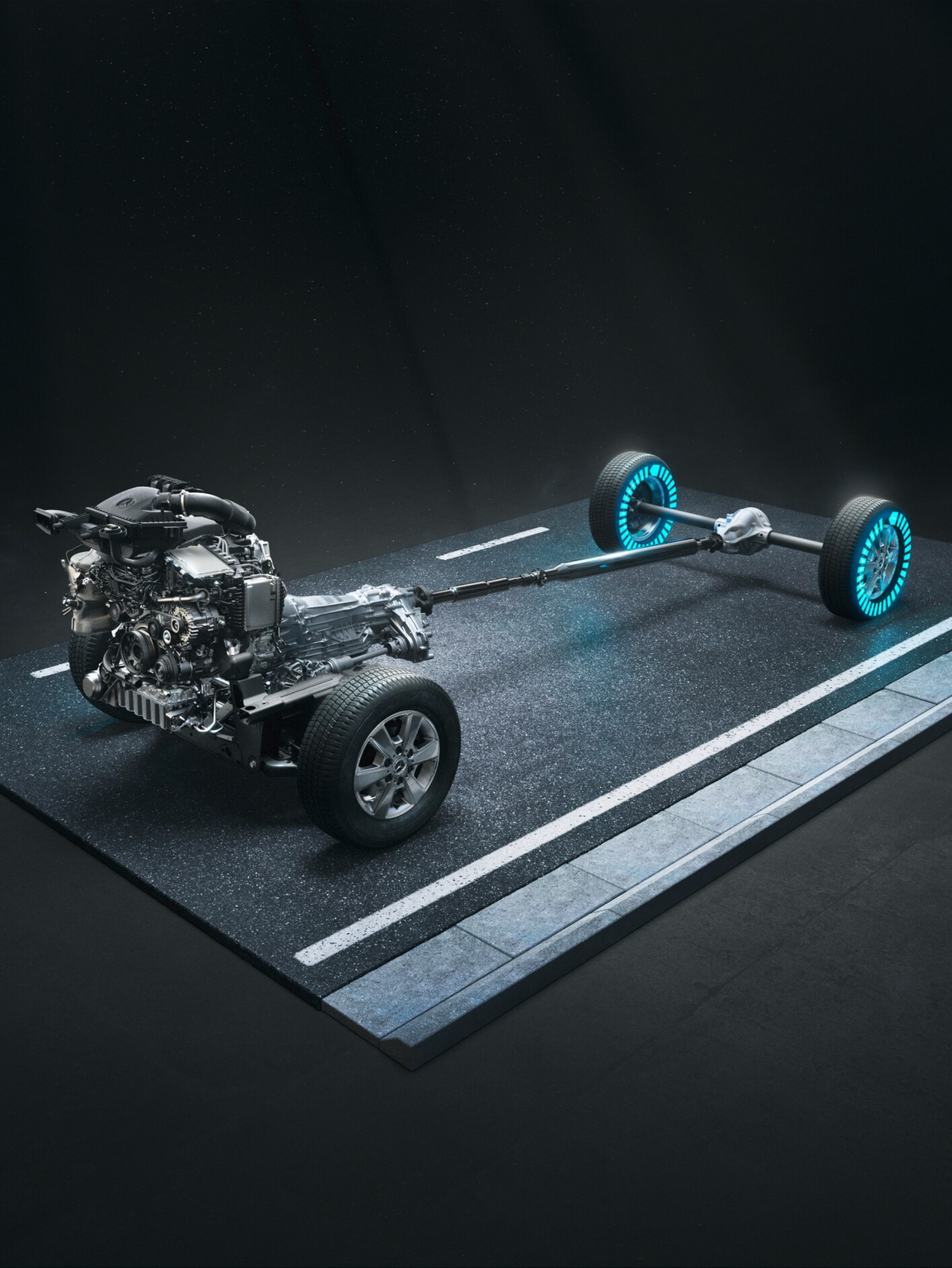 La tracción integral 4x4 con Torque-on-Demand de la Sprinter Chasis Cabina.