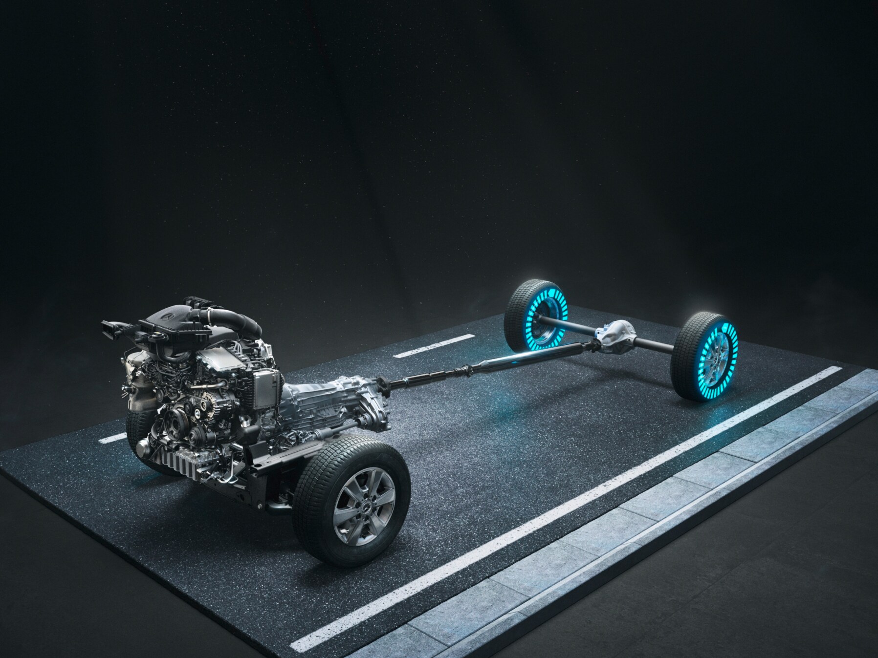 La tracción integral 4x4 con Torque-on-Demand del Sprinter Chasis.