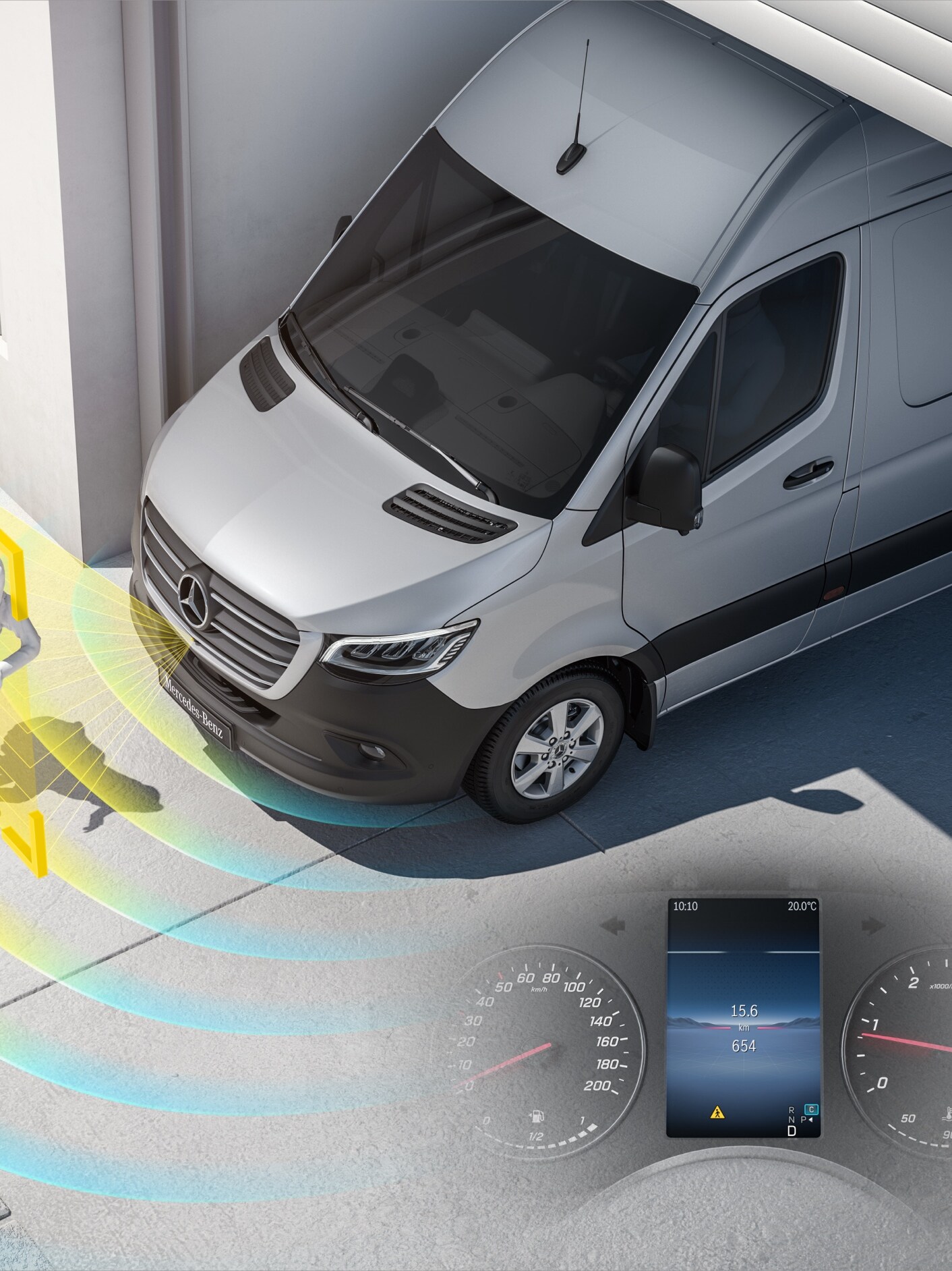 El asistente de información de arranque (MOIS) para la Mercedes-Benz Sprinter Cargo Van.