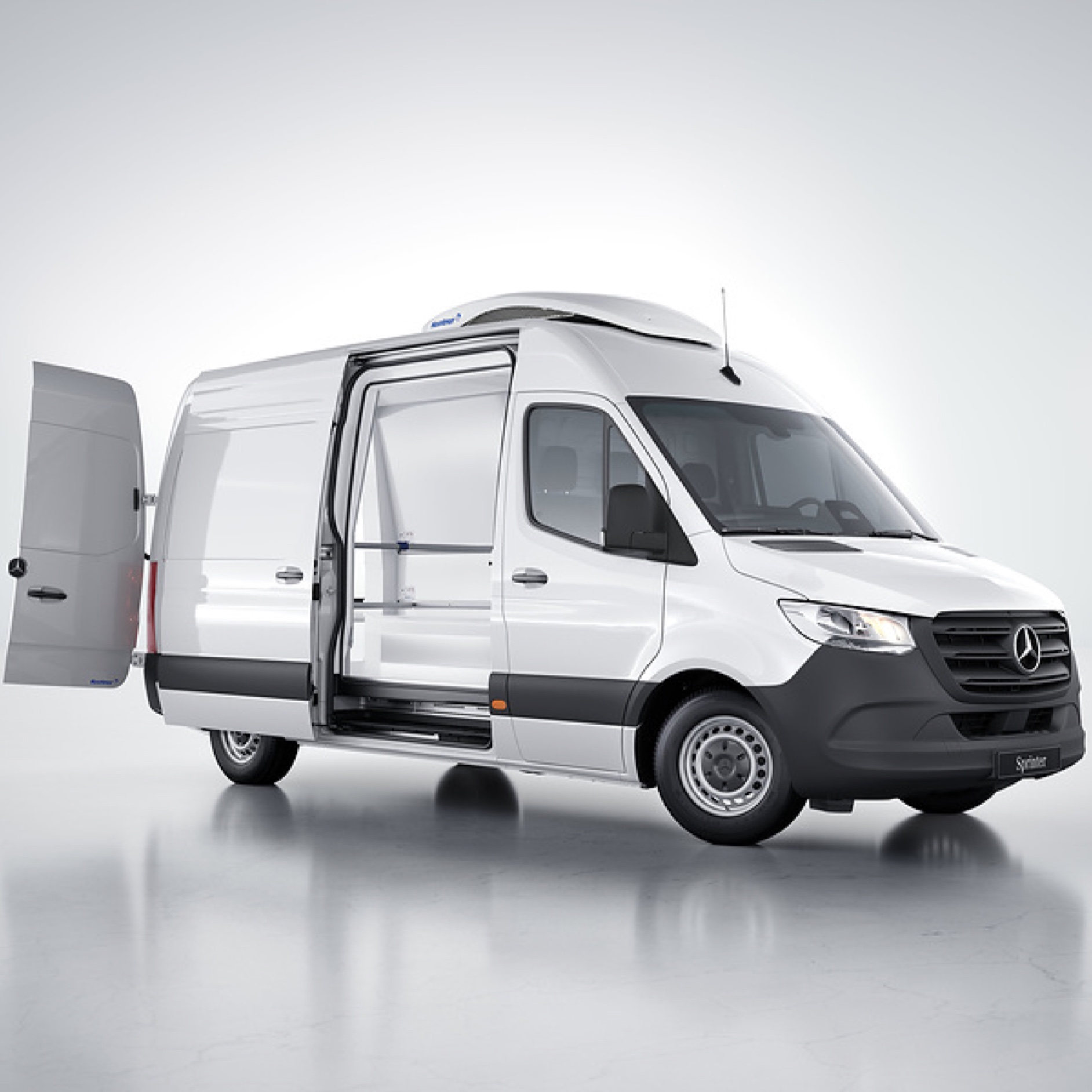 VanSolution | Sprinter Furgón | | Mercedes-Benz El Sprinter Furgón de Mercedes-Benz con una solución industrial de VanSolution.