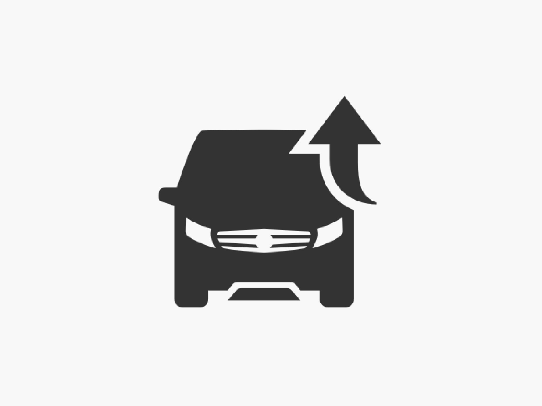 Elemento gráfico de Mercedes-Benz Van Uptime que muestra el vehículo con la flecha hacia arriba