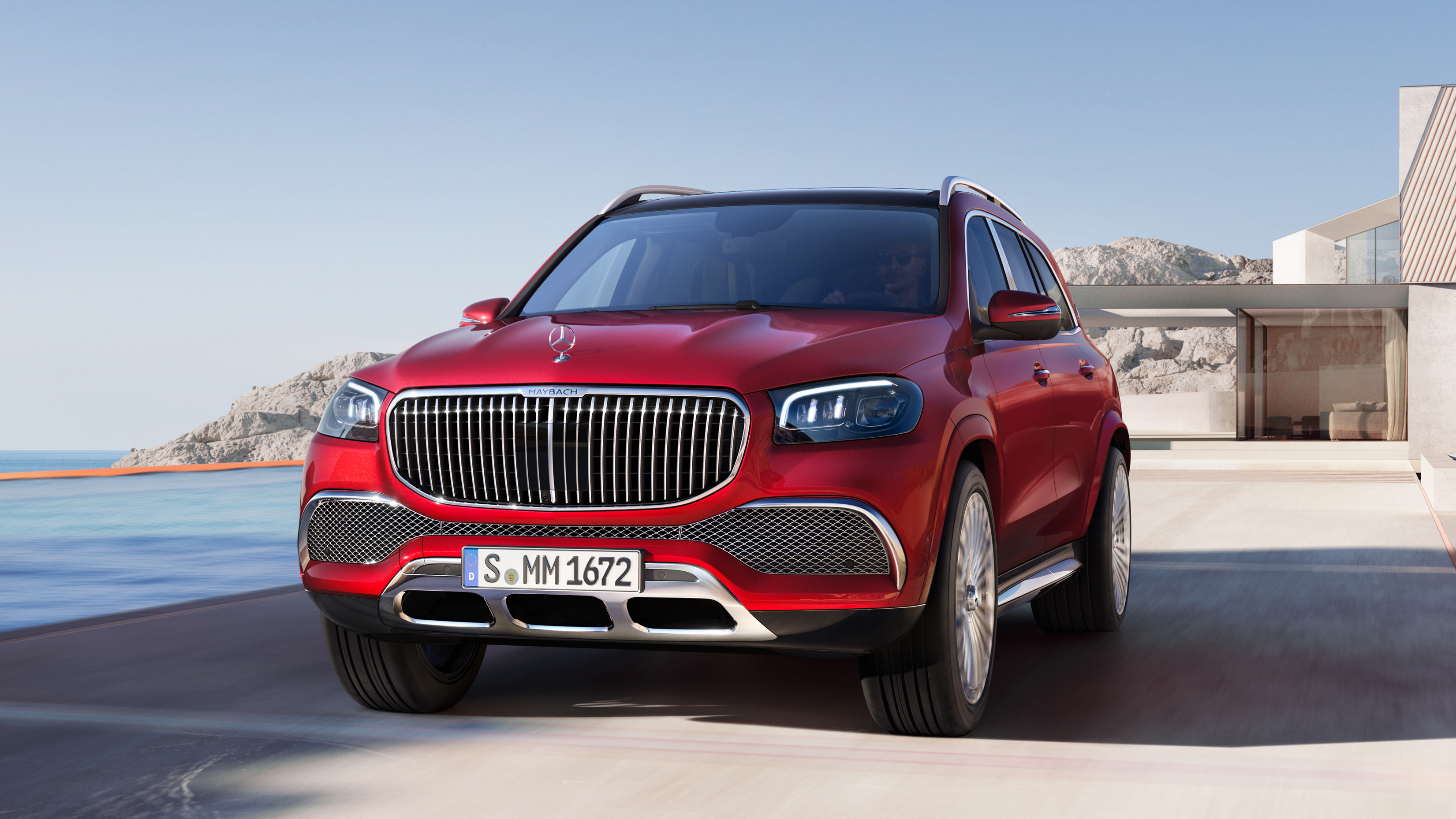 GLS SUV | Marca | Mercedes-Maybach Vista frontal del Mercedes-Maybach GLS SUV.