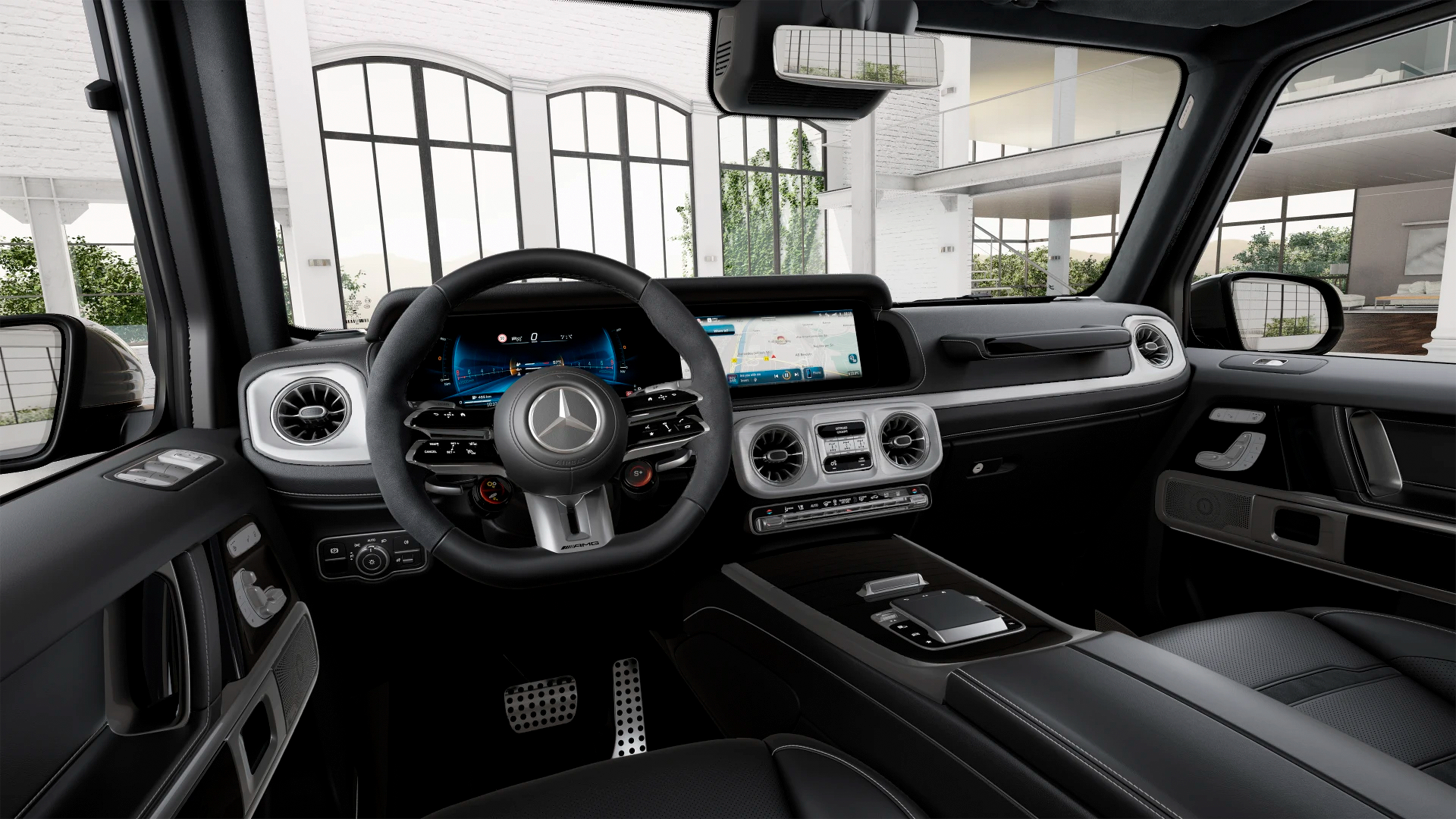 El interior de la Mercedes-AMG Clase G.