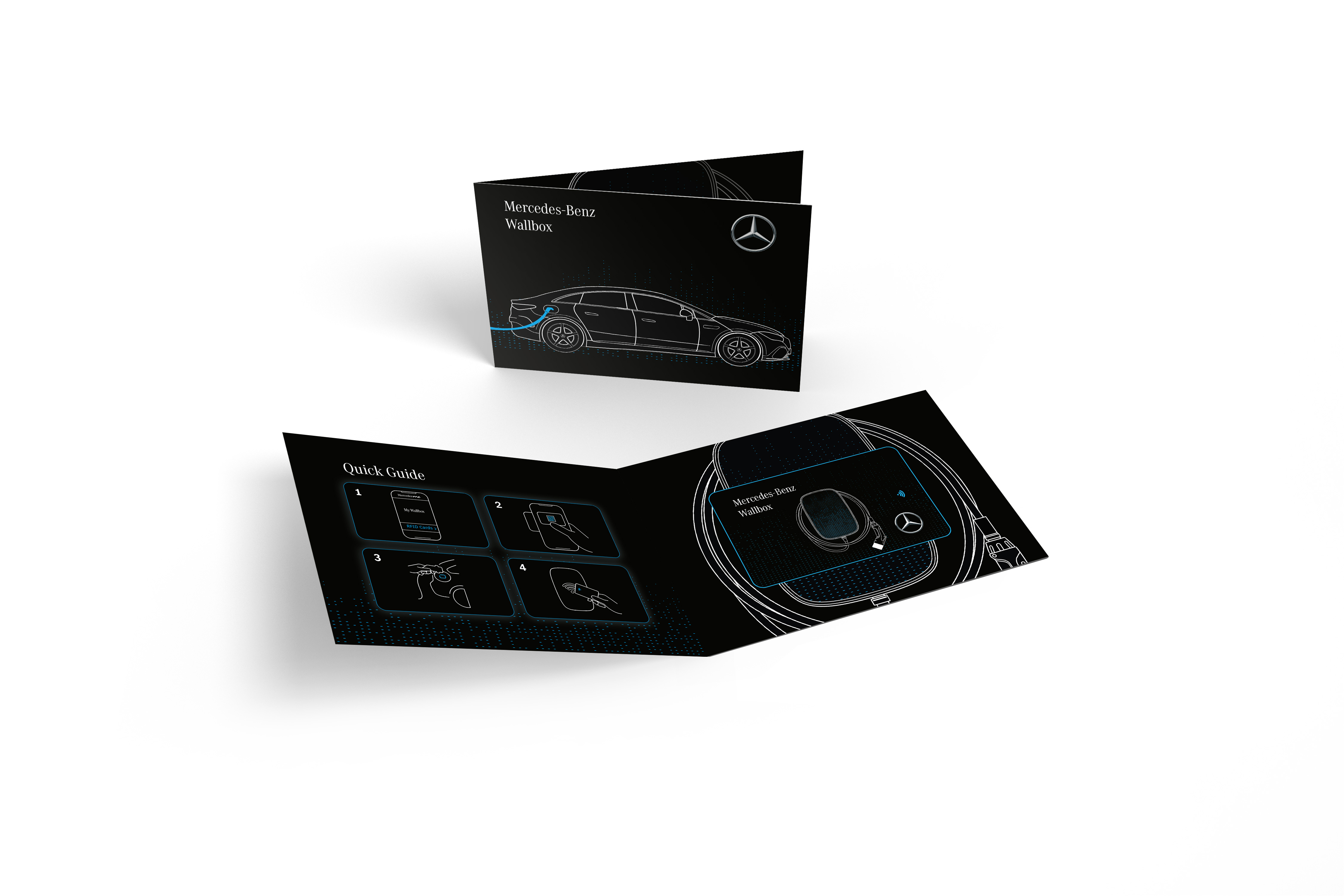 La tarjeta RFID de Mercedes-Benz en su embalaje La tarjeta RFID de Mercedes-Benz