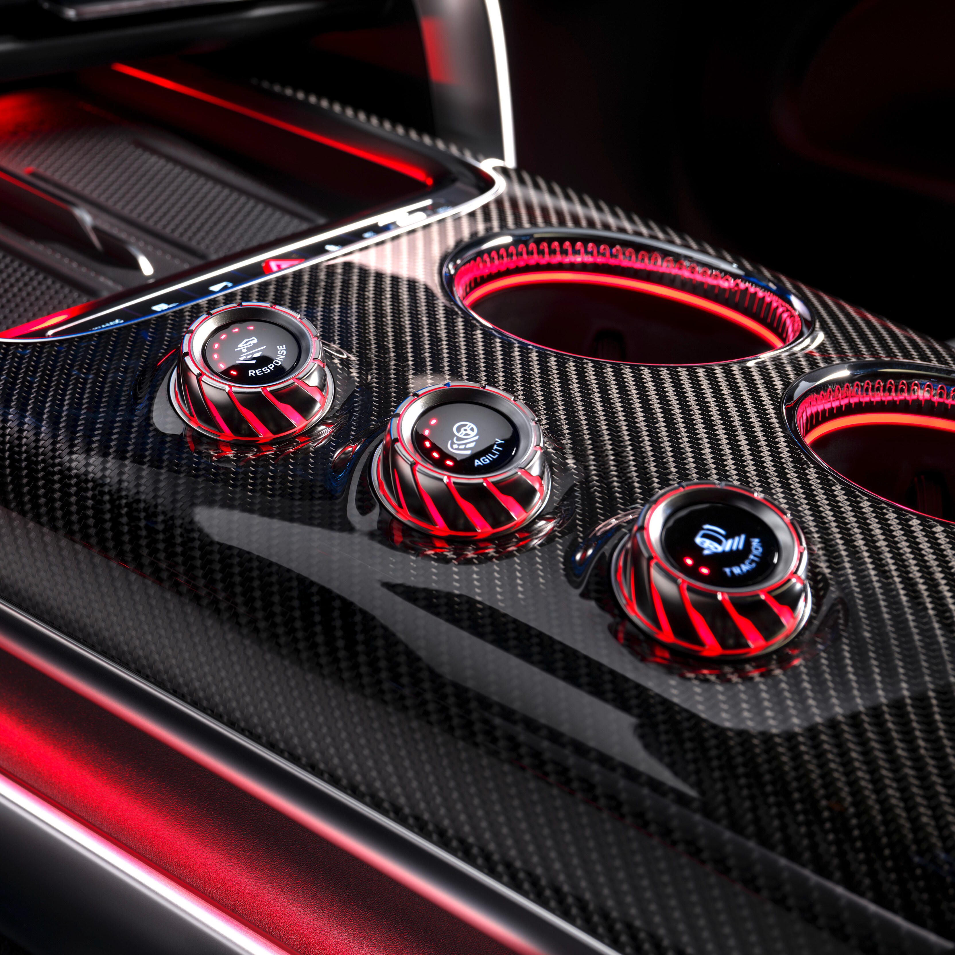 Los tres mandos giratorios del nuevo Mercedes-AMG GT Coupé 4 Door