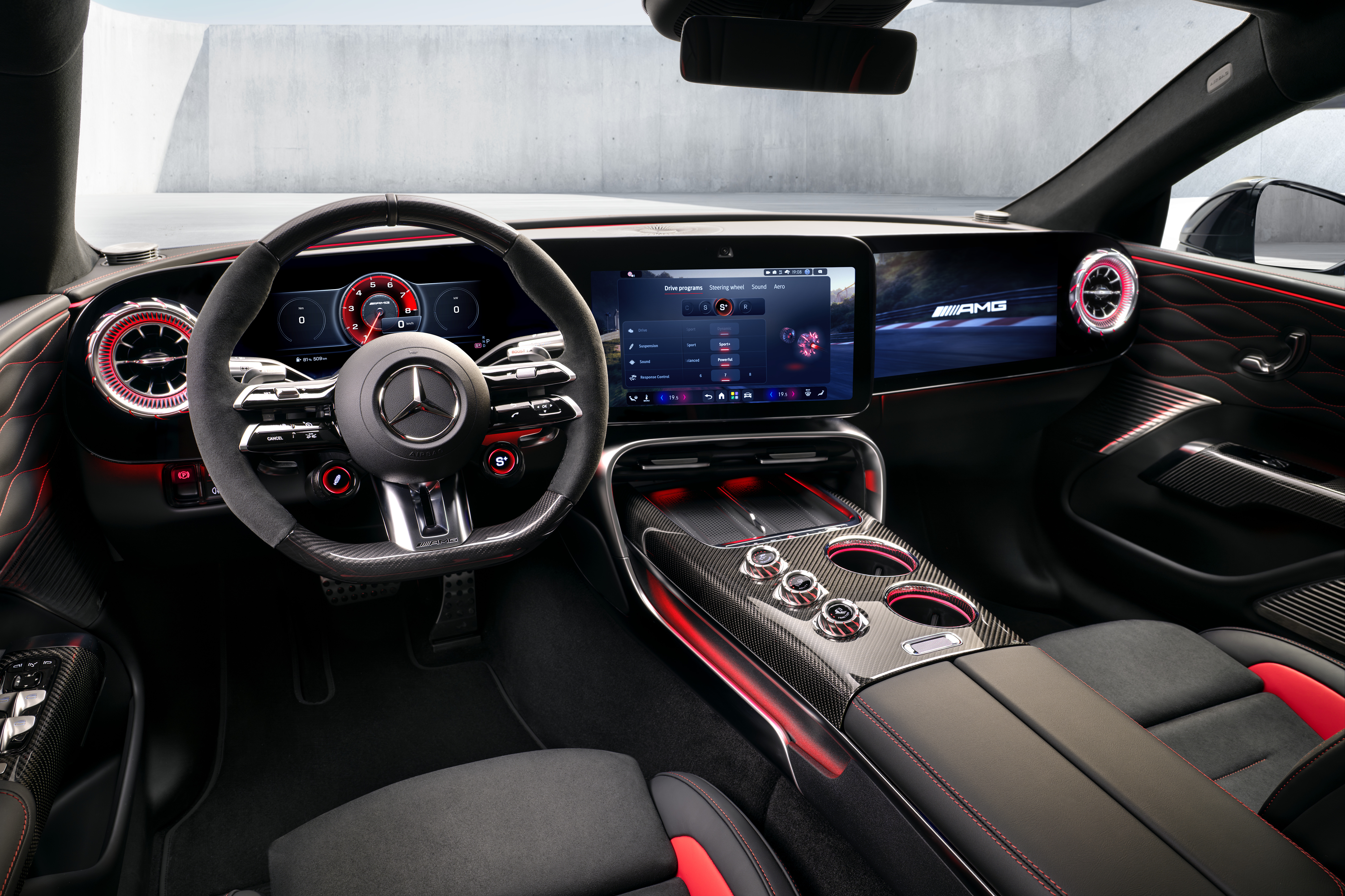 Volante AMG Performance con respuesta táctil Volante AMG Performance con respuesta táctil
